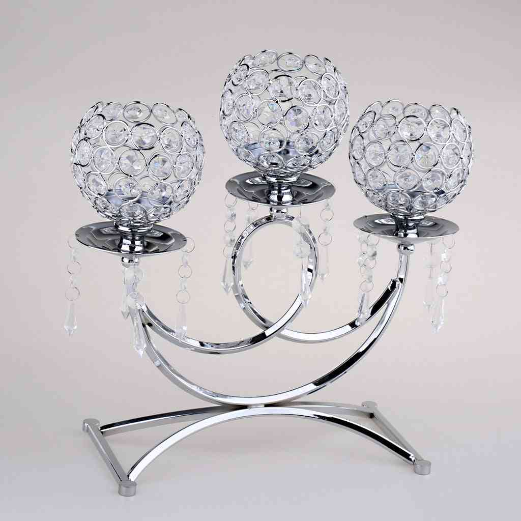 Crystal Votive Candle Holder Candelabra Wedding Party Table Centerpieces