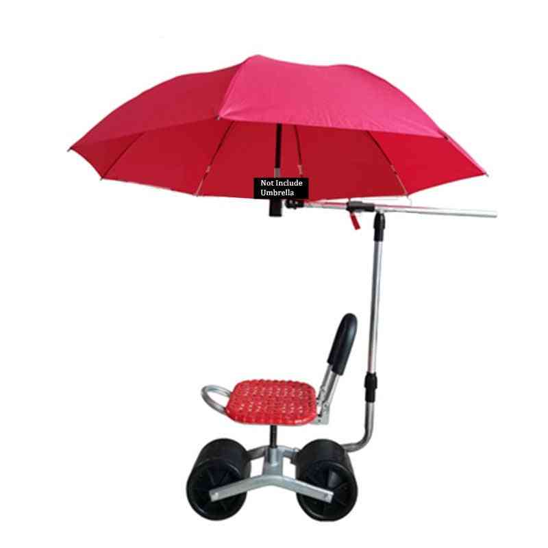 Rullende havevognsscooter med sæde og paraplyholder