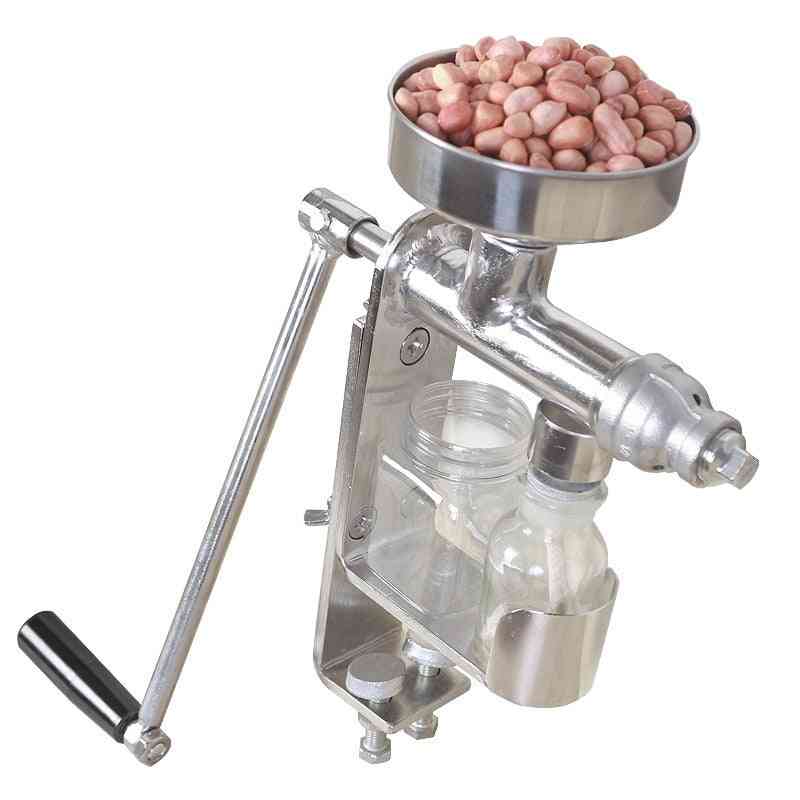 Manuel oliepresse husholdningsolieudtrækker jordnøddenødderfrø oliepresse/uddrivningsolieudvindingsmaskine