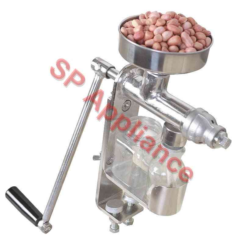 Manuel oliepresse husholdningsolieudtrækker jordnøddenødderfrø oliepresse/uddrivningsolieudvindingsmaskine