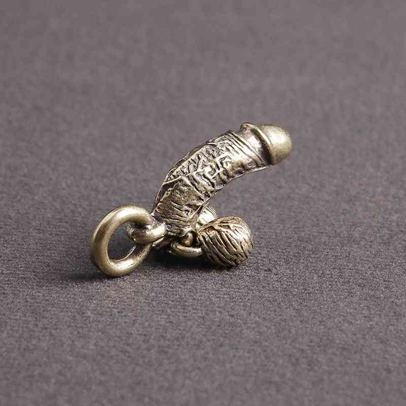 Mini Keychains Brass Penis Pendant For Man Male