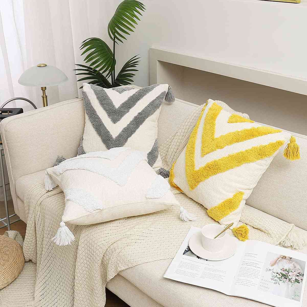Cushions Cover Solid Sofas For Living Room Decorative Pillows