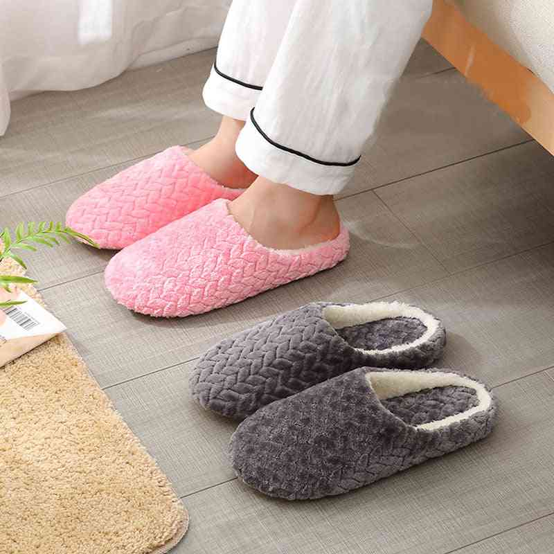 Fashion Autumn Winter Women Slippers Bottom Soft Home Slippers Unisex Indoor Slip-on Slides Shoes For Couple Women's Slippers