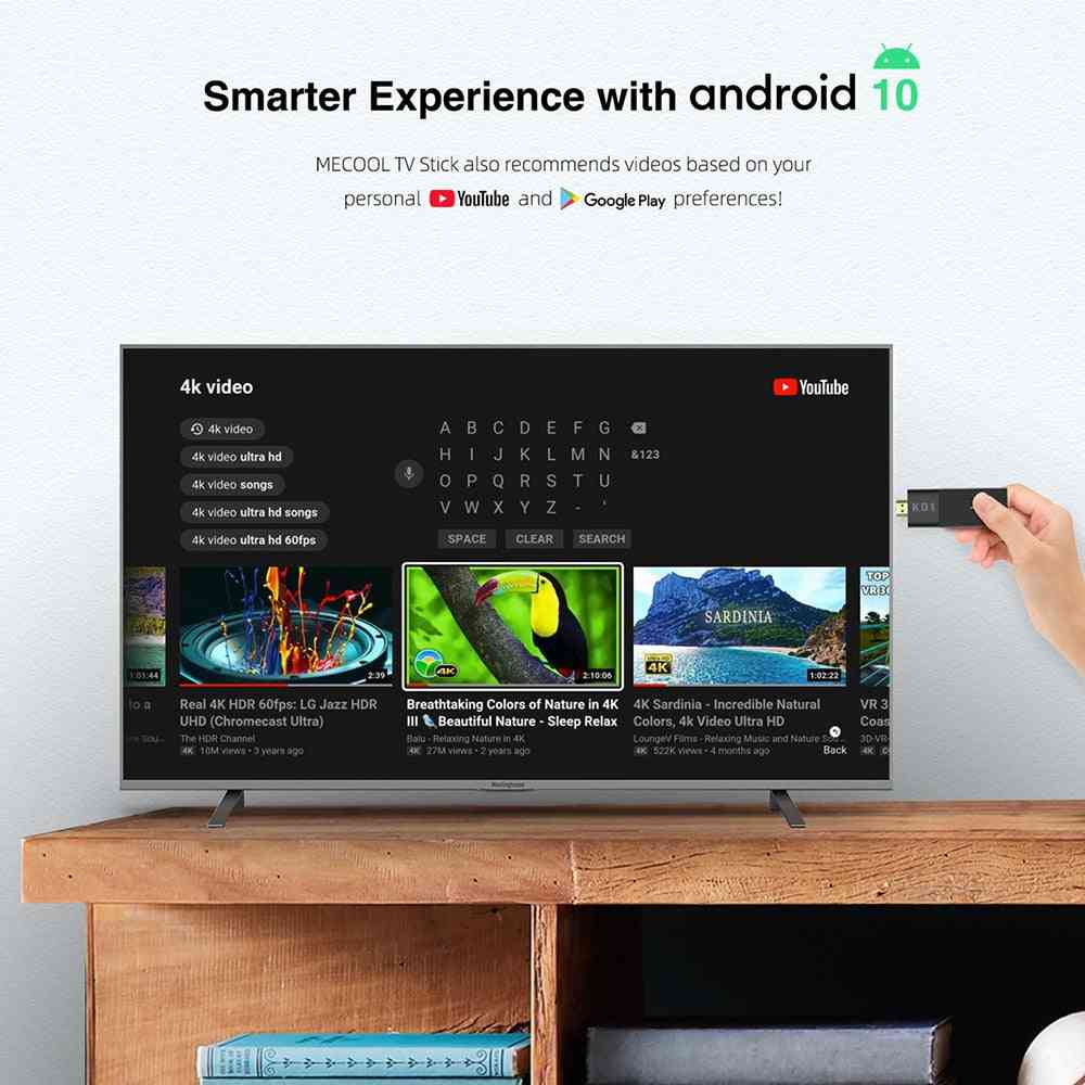 Global mecool kd1 google sertifisert smart tv-pinne