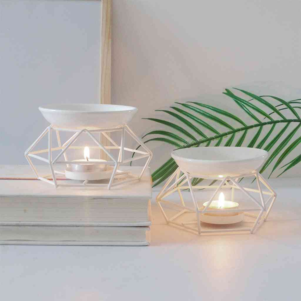 Aromatic Oil Burner Geometric Ceramic Essential Oil Tealight Candle