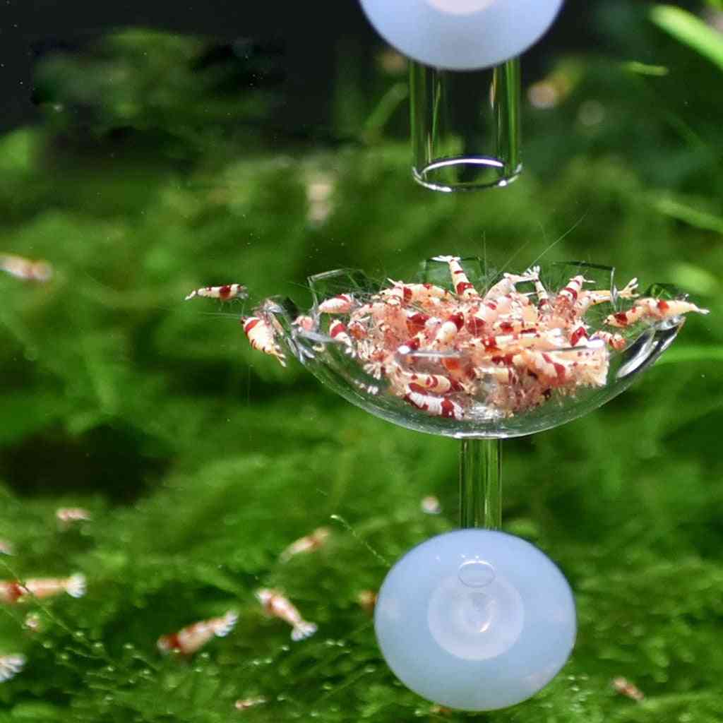Clear Acrylic Tank Fish Shrimp Feeding Food Bowl Dish Tray