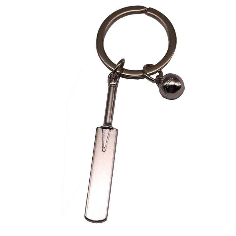 Cricket Keychain Key Ring Cricket Bat Key Chain Key Holder Creative Portachiavi Chaveiro Llaveros Hombre Bag Charm