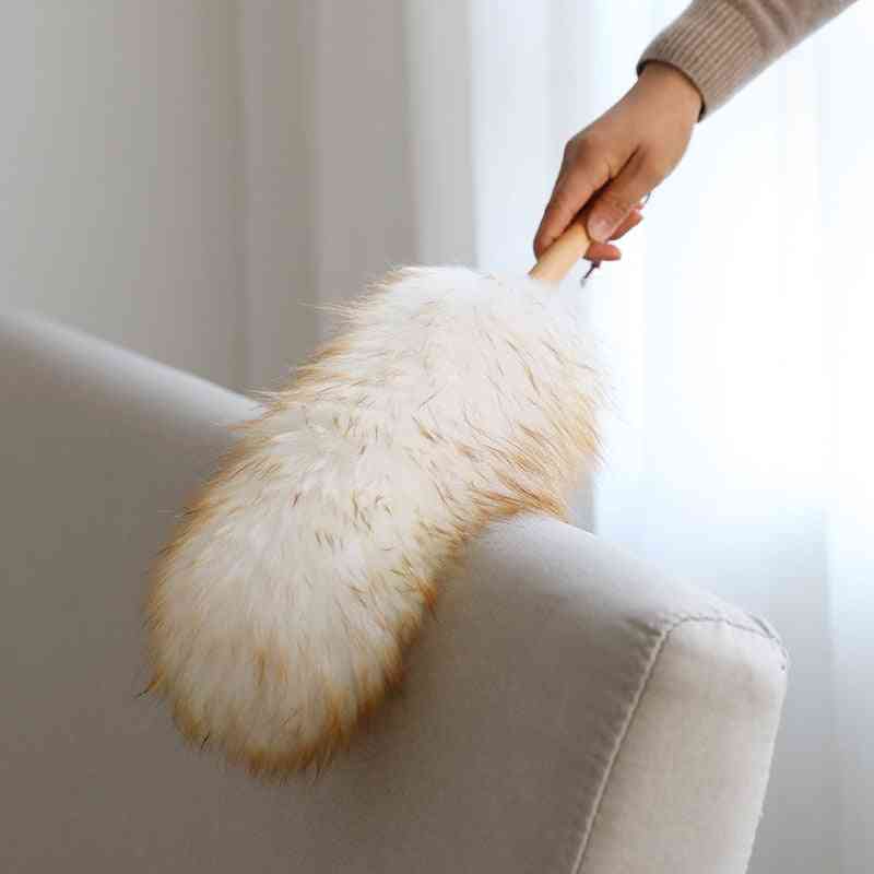 Wool Duster Dusting Brush Non-static Bamboo Cleaning Tools