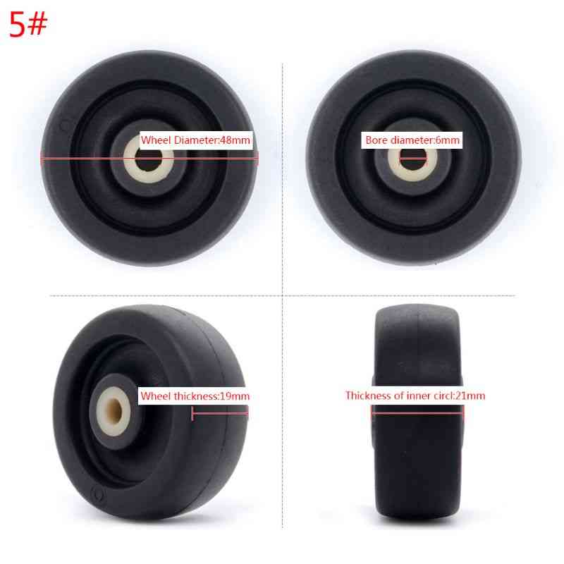 Plastic Swivel Wheels Rotation Suitcase Replacement Casters Luggage Case