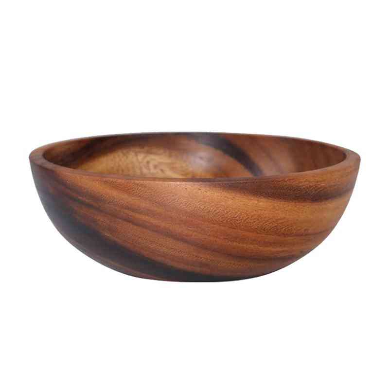 Practical Wooden Cutlery Household Basin Fruit Bowl Salad