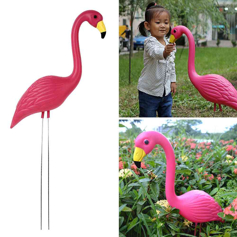 Artificial Plastic Flamingo Figurines Lawn Decoration