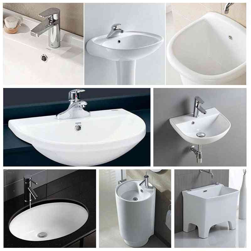4 Styles Bath Sink Round Ring Overflow Spare Cover