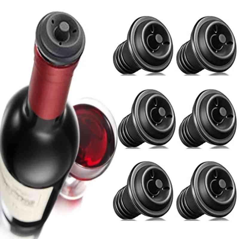 Home Vacuum Wine Saver Pump Black Wine Bottle Plugs Rubber