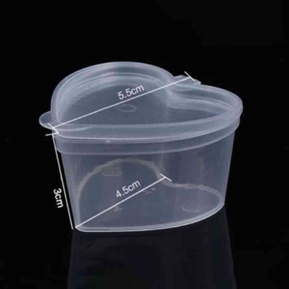 Disposable Plastic Storage Container - Heart Shape