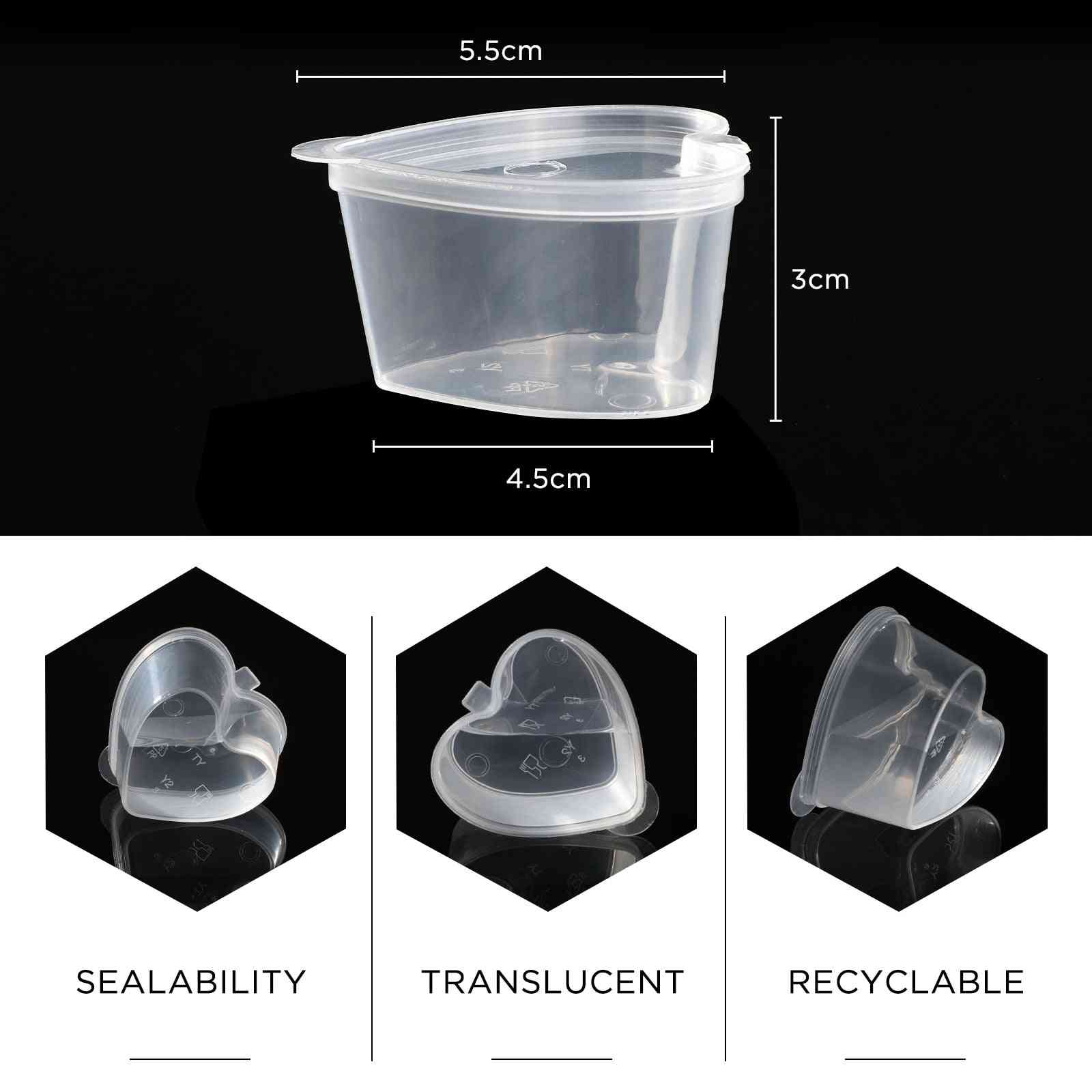 Disposable Plastic Storage Container - Heart Shape
