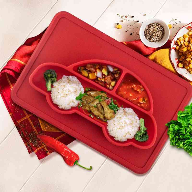 Silicone Car Shape Placemat Plate Tableware Food Container