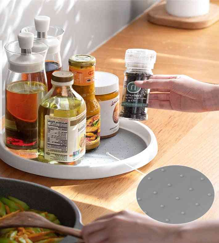 Home Kitchen Spice Rotatable Ray Storage Shelf