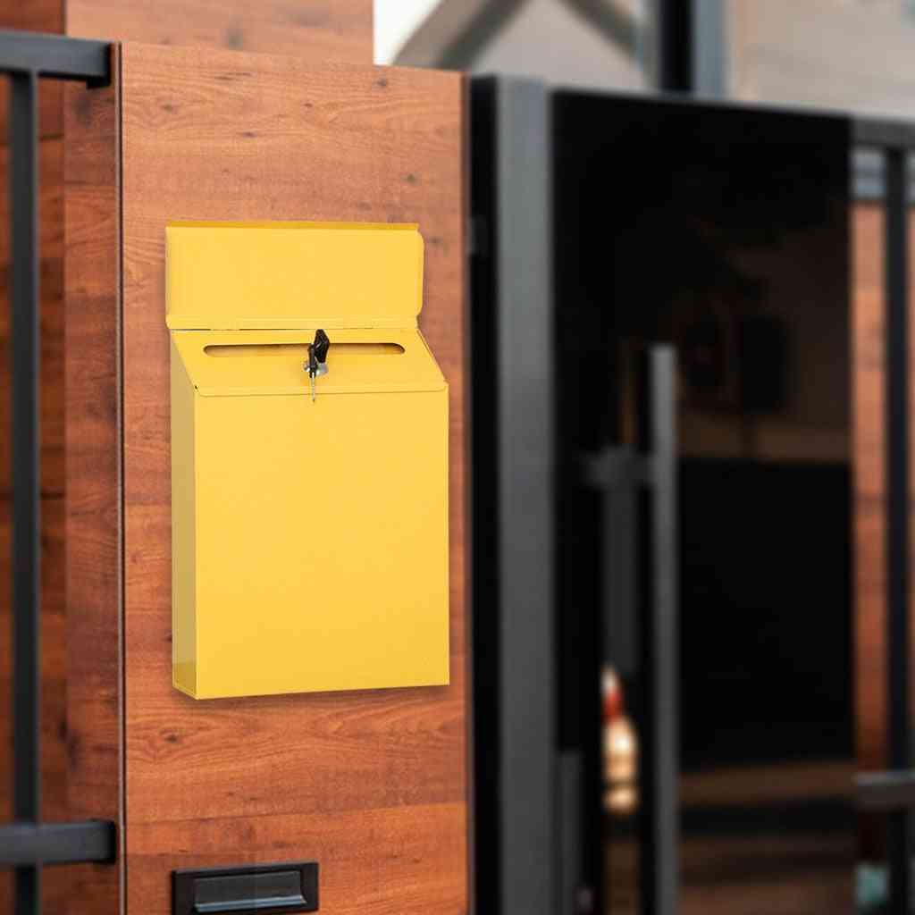 Art Lockable Wall Mounted Deposit Suggestion Mailbox