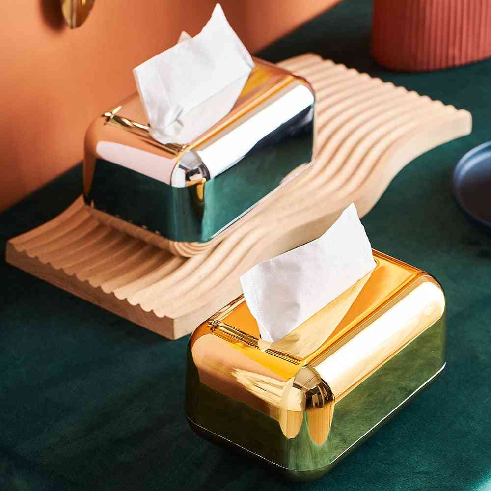 Car Home Cube Square Shaped Tissue Box Container Abs Plastic Carton Towel