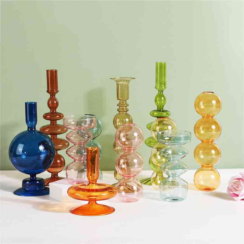 Nordic Glass Candle Holders Home Decoration Candlestick
