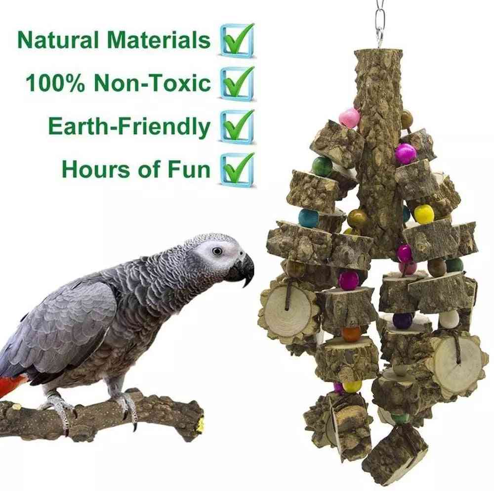 Naturtræ stort papegøjelegetøj