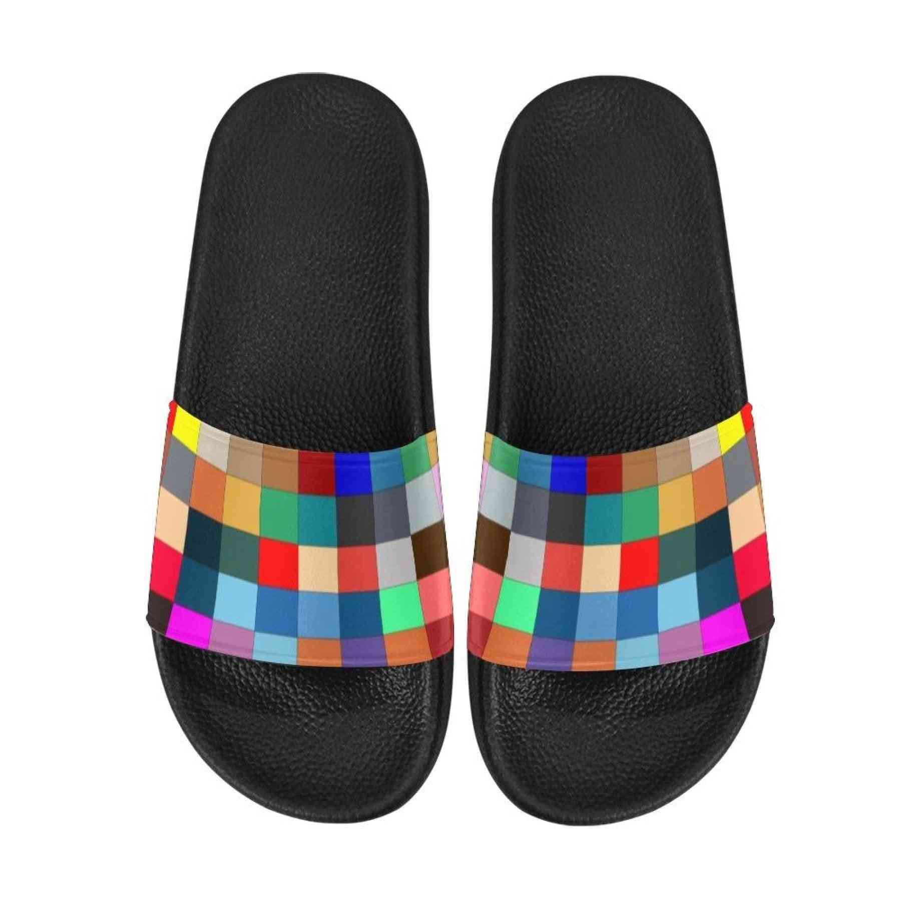 Flip-flop  Multicolor Block Style Womens Slides