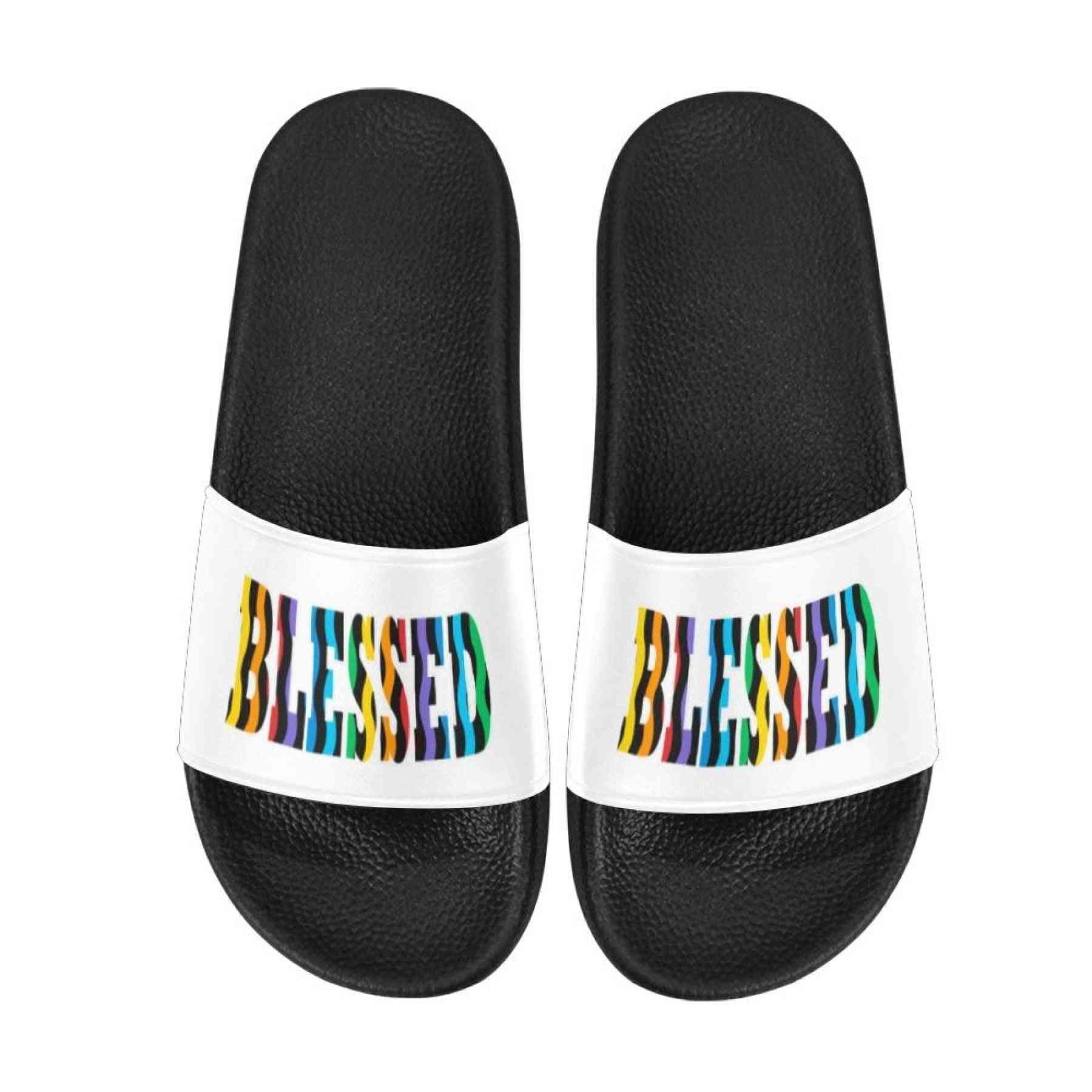 Flip-flop Multicolor Blessed Graphic Style Womens Slides