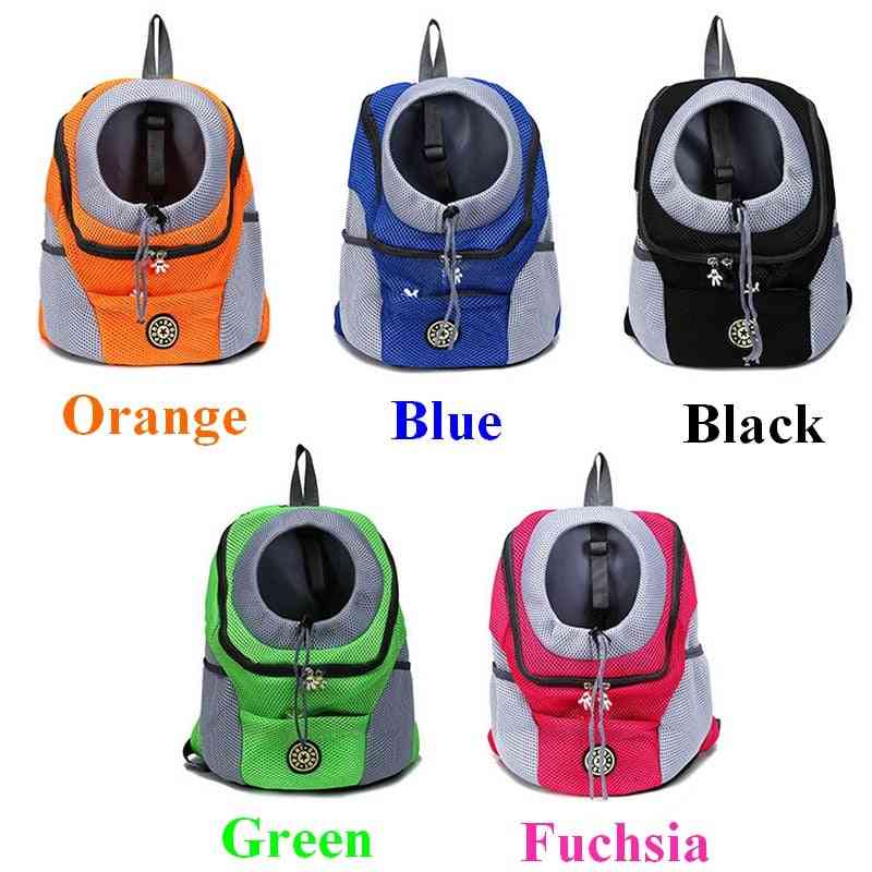 Front Mesh Outdoor Hiking Head Out Double Shoulder Pet Carrier Backpack