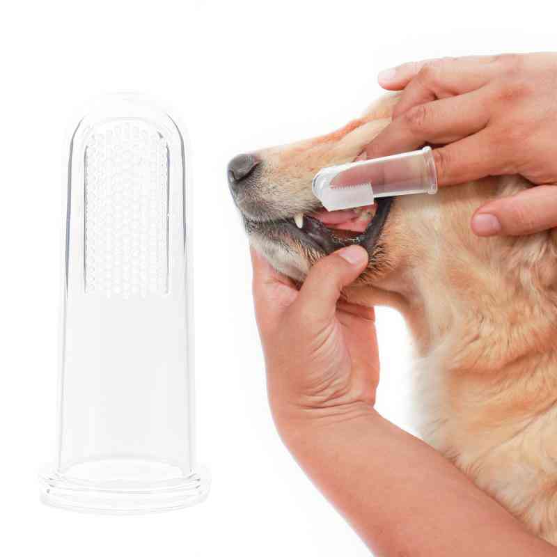 Dogs And Cats Clean Teeth Rubber Pet Finger Toothbrush