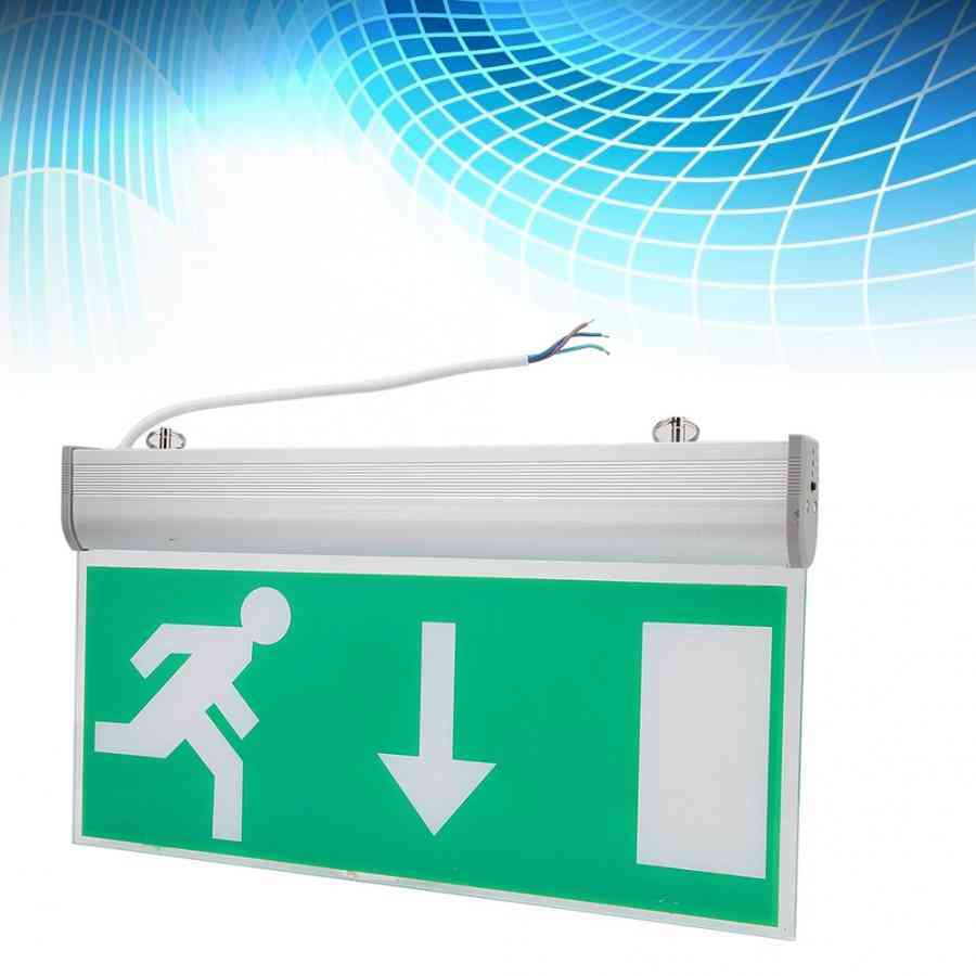 Acrylic Led Emergency Exit Lighting Sign Safety Evacuation Indicator Light
