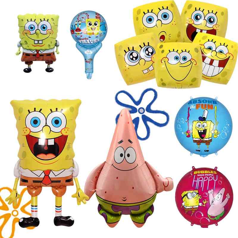 Cartoon Sponge-bob Party Supplies Latex Balloons