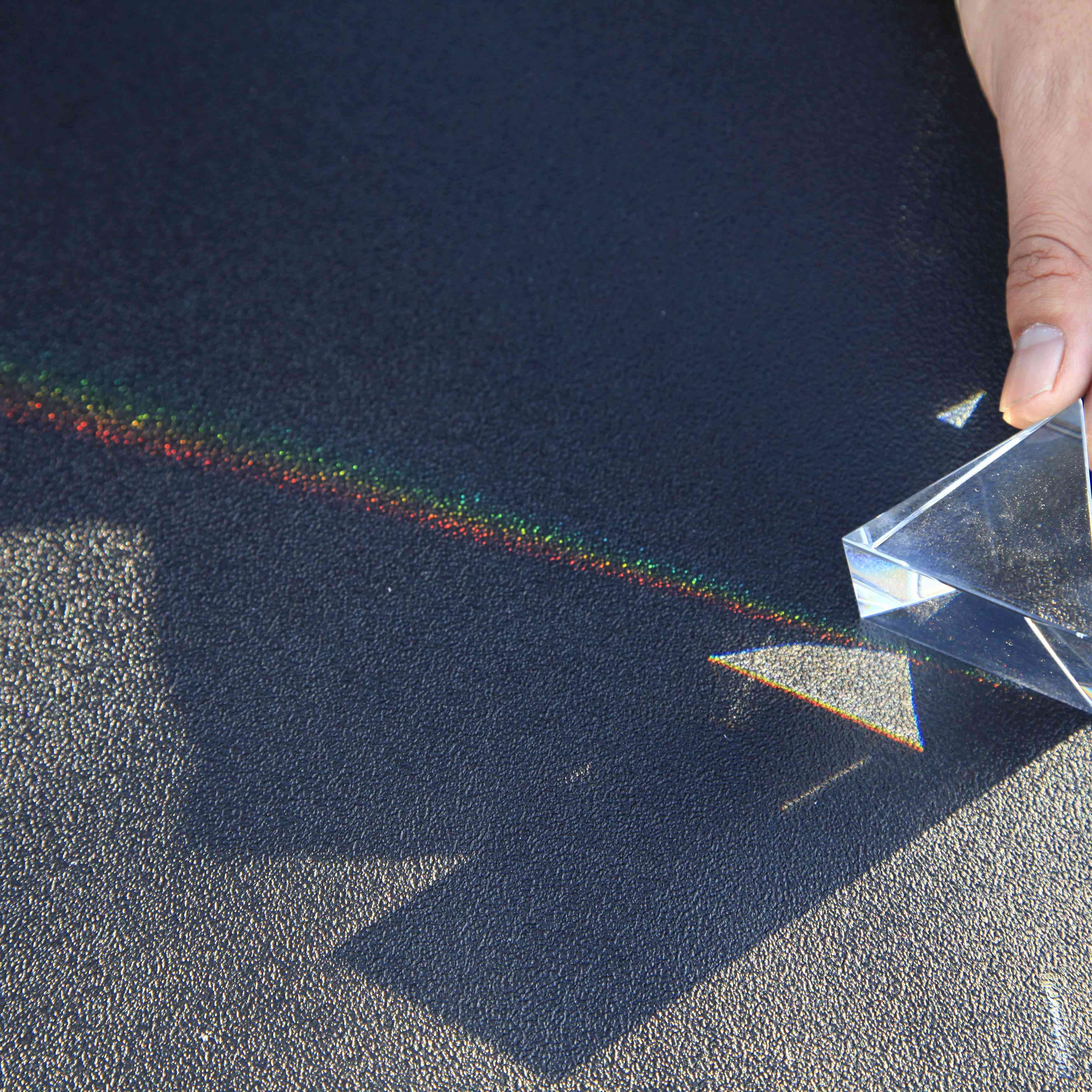 Transparent Rainbow Polyhedral Pyramid Prism