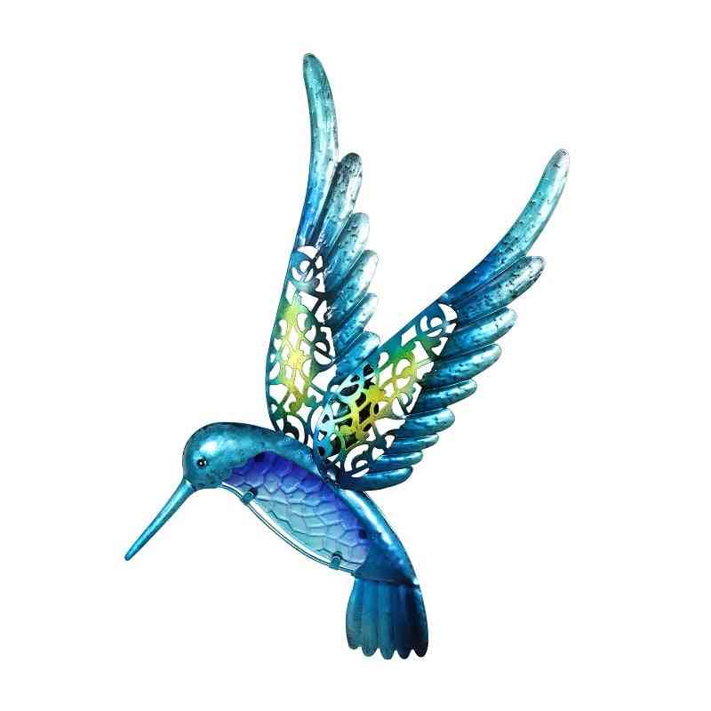 Metallinen kolibri lintu seinämaalaus puutarhan ulkokoristetarvikkeet