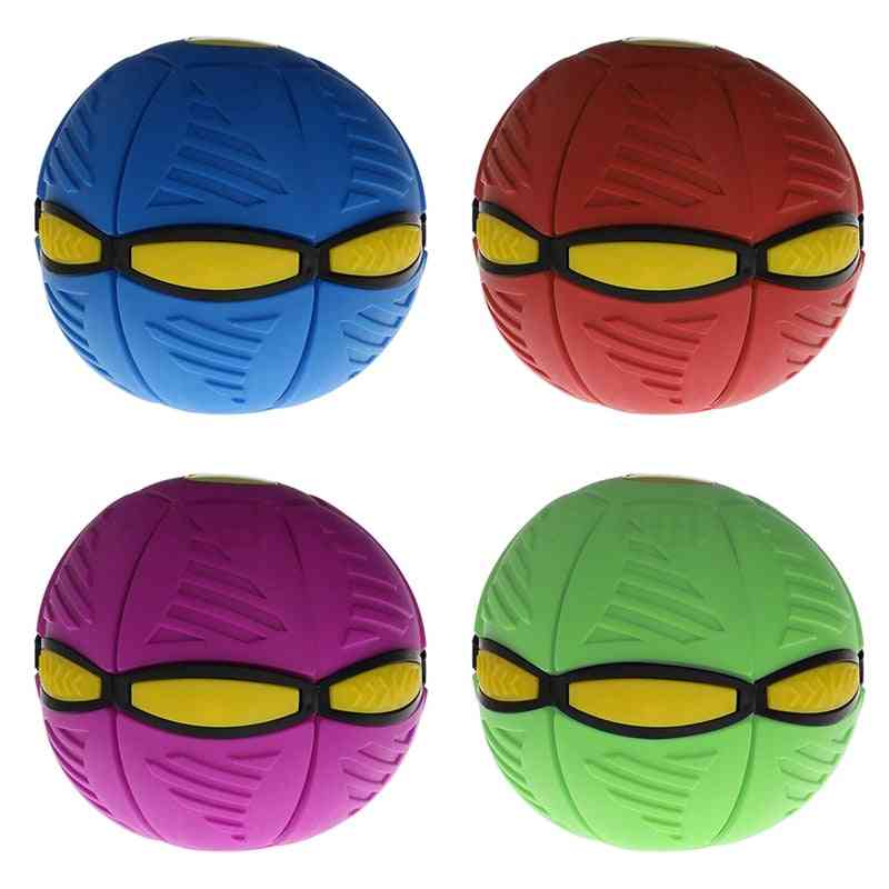 Flying Ufo Flat Throw Disc Ball With Led Light Toy