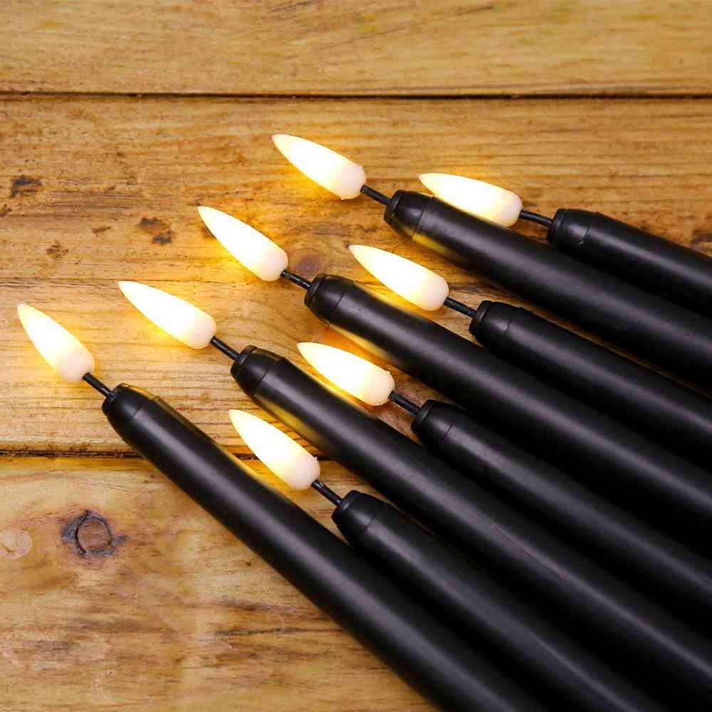 Remote Control Black Flameless Candlesticks