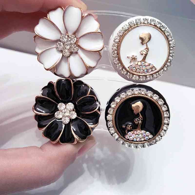 Fashion Flowers And Girls Contact Lens Case Women Contact Lens Box