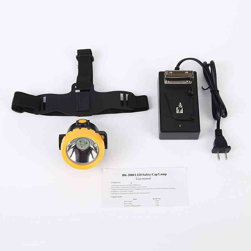 Led Battery Miner Mining Cap - Headlamp With Charger