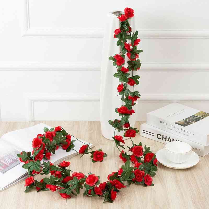 250cm Rose Artificial Flowers Christmas Garland