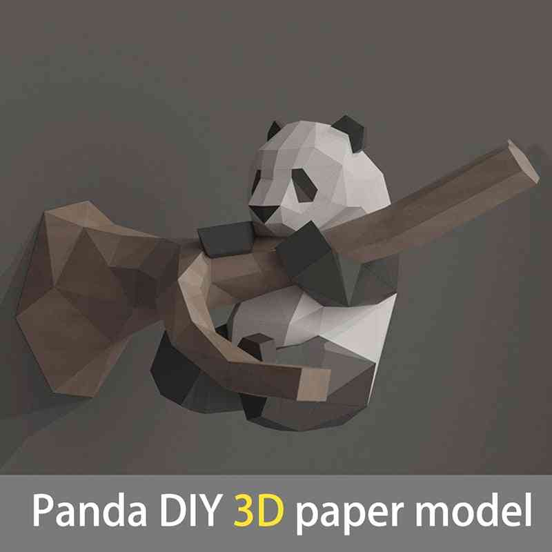 3D gjør-det-selv-panda papirmodell