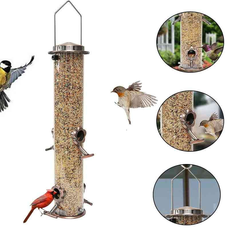 Bottle Hanging Wild Bird Feeder Outdoor Container With Metal Perches
