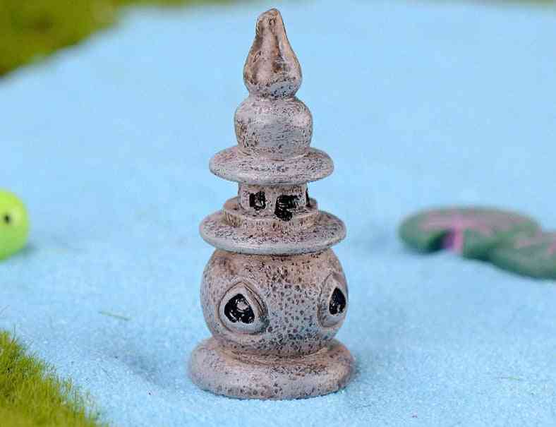 Fyr brunn bro figurer miniatyr hantverk fairy pott dekoration
