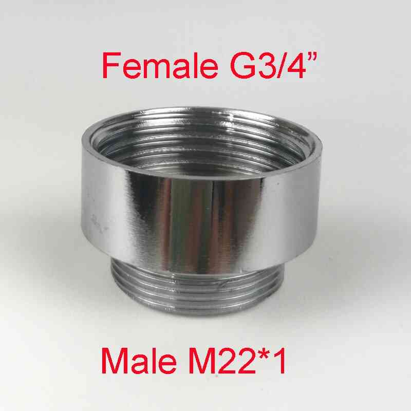 1pc Chrome Brass Faucet Aerator Adapter Male Female M22 M24 G1/2" 3/4" Pipe Fittings Water Purifier Accessories M16 18 20 28