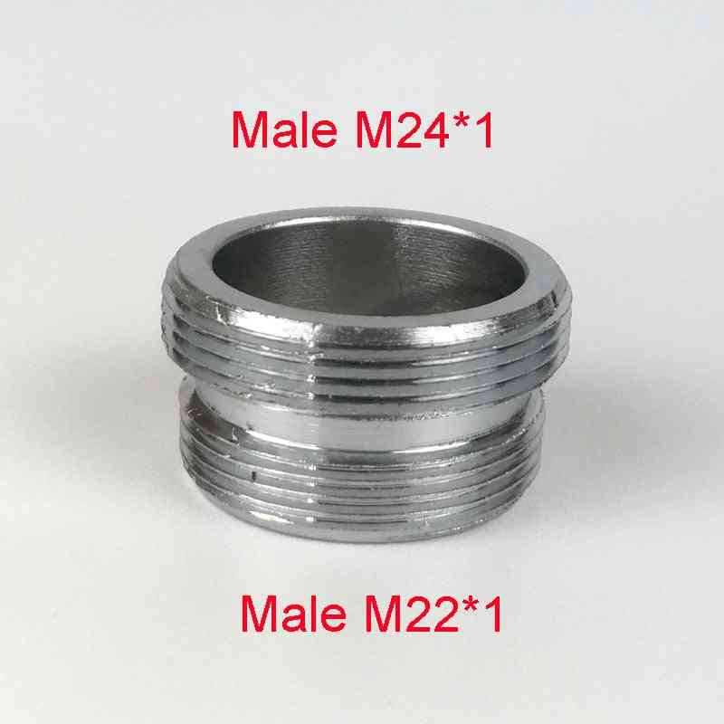 1pc Chrome Brass Faucet Aerator Adapter Male Female M22 M24 G1/2" 3/4" Pipe Fittings Water Purifier Accessories M16 18 20 28