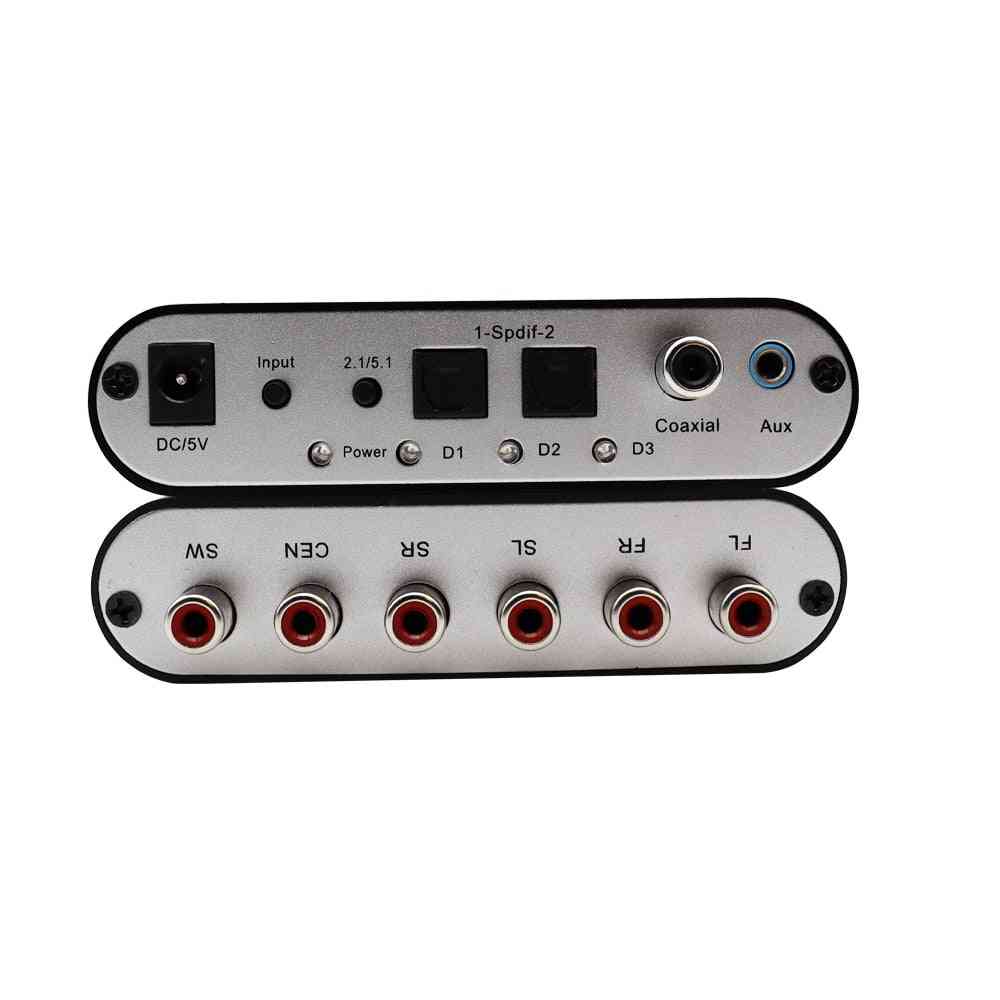 5.1-kanals digital till analog stereo ac3 ljudomvandlare