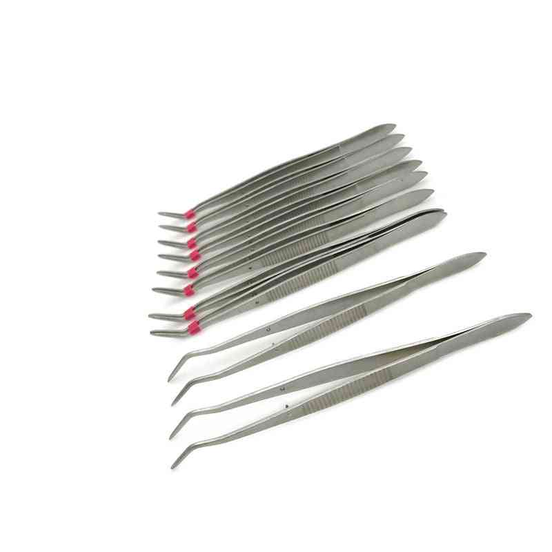 10 Pcs New Medical Forceps Tweezers Dental Instruments