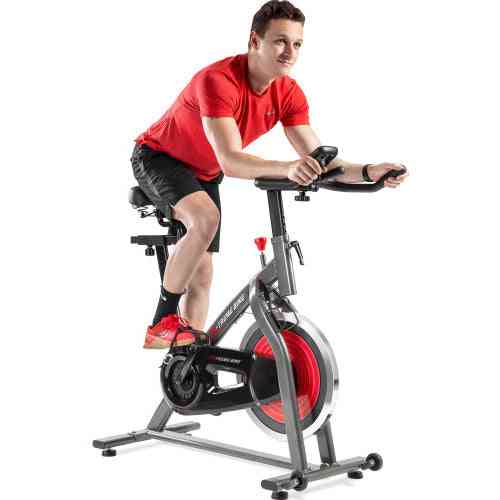 Indoor Cycling Exercise Bike 4-way Adjustable Handlebar & Seat Lcd Monitor