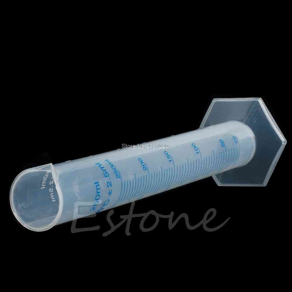 50ml Laboratory Liquid Trial Test Tube Jar Tool Plastic Measuring Graduated Cylinder