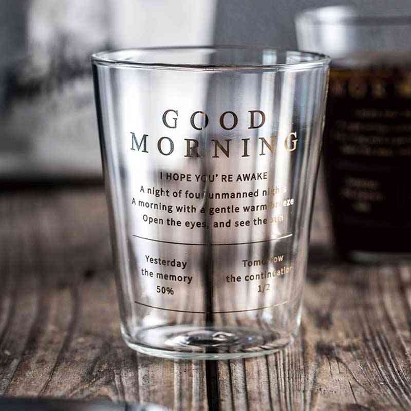 400ml Transparent Gold Letter Printing Coffee Mug
