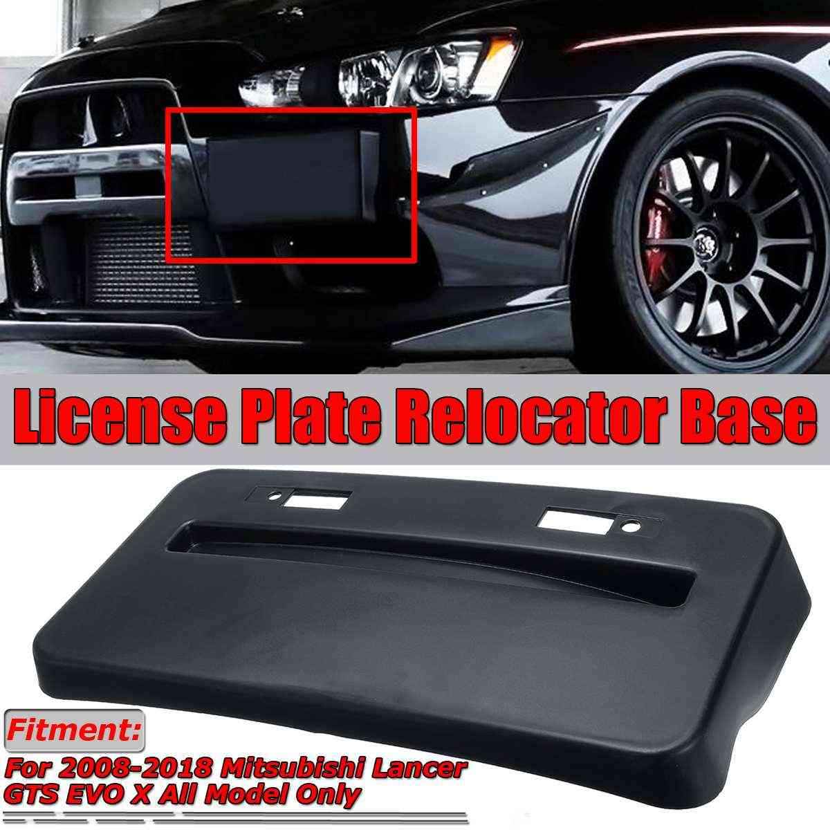 Front Bumper License Plate Base Frame Relocator Base License Plate Relocator Bracket For Mitsubishi Lancer Gts Evo X 2008-2018
