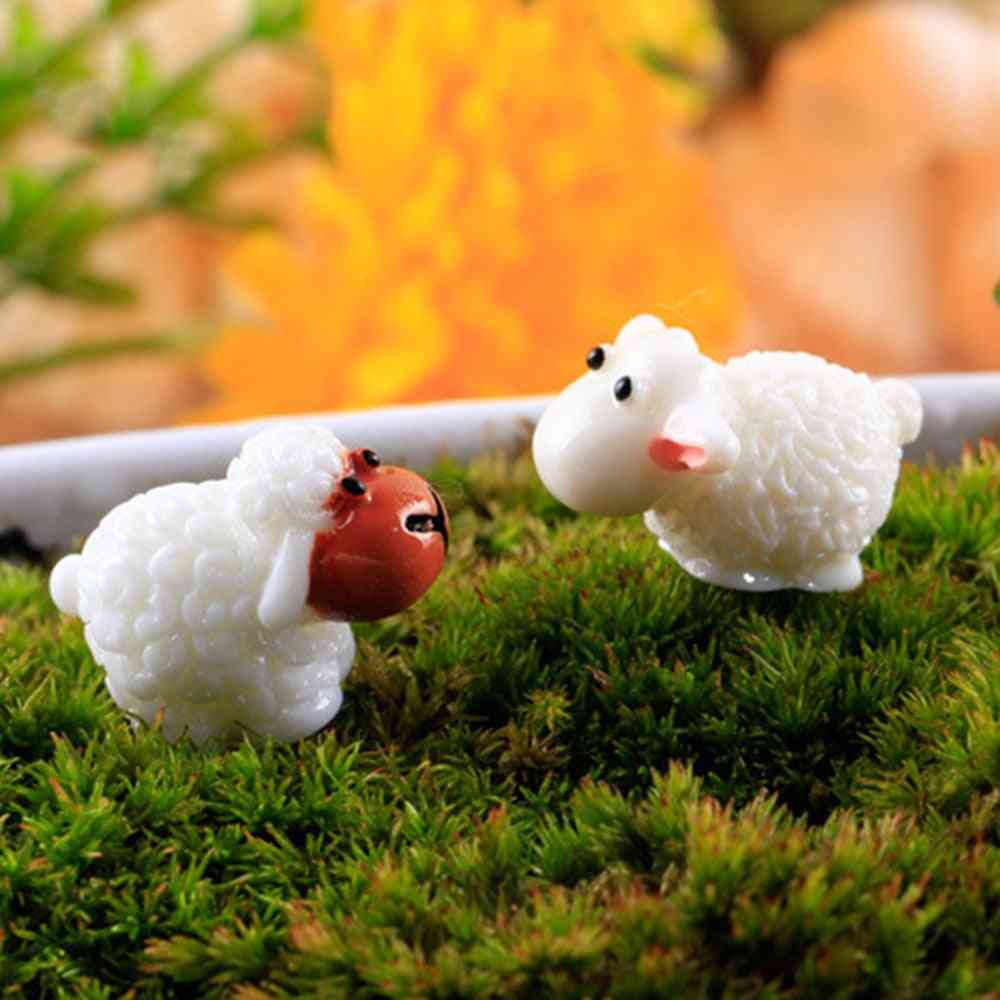 Mini søde får figurer miniaturer bunny kanin